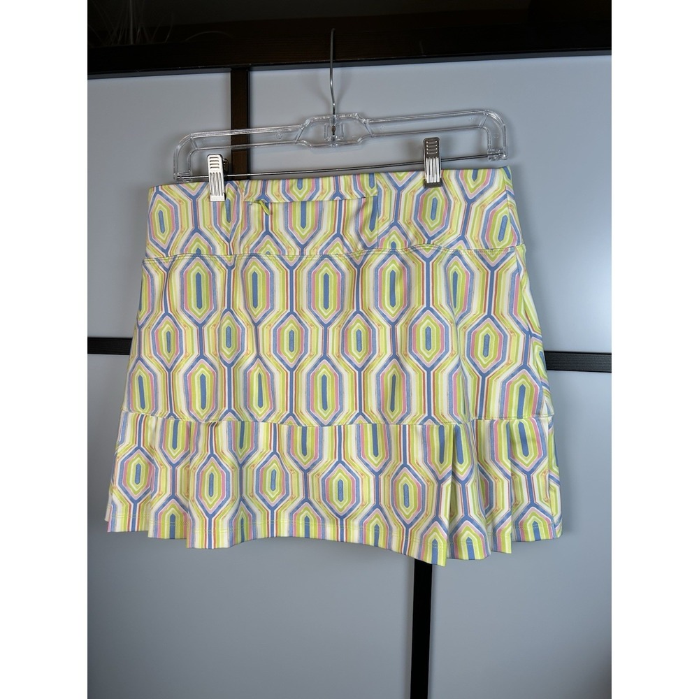 Sigrid‎ Olsen Skort W Size L Yellow Performance Tennis Golf Pickleball Pleated